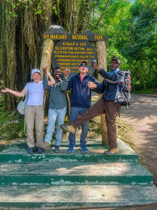 At the Kilimanjaro National Park gate