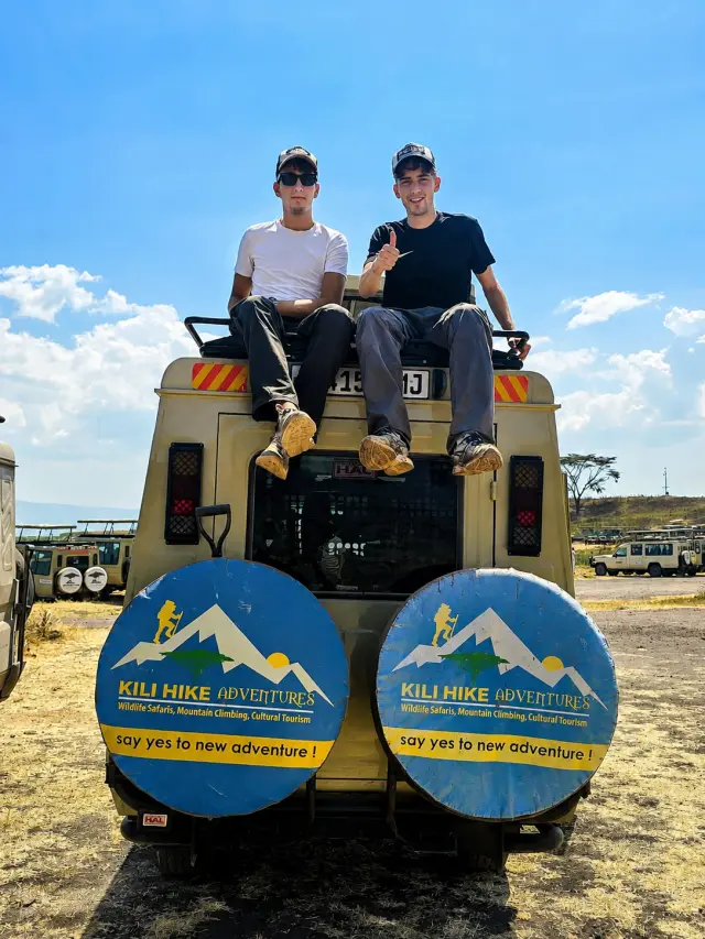 The best seats in the house: on the roof of the Land Cruiser