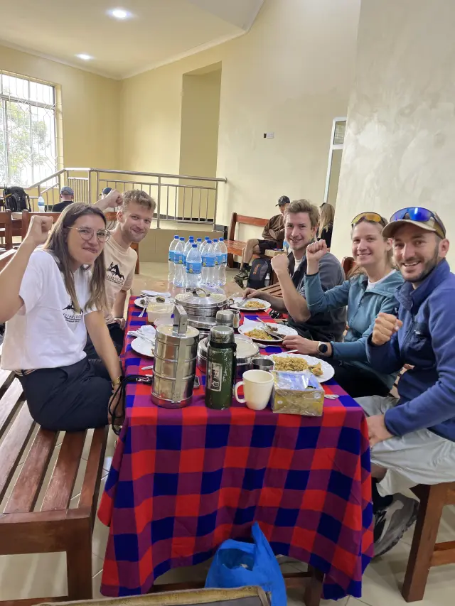 Lunch together with the group