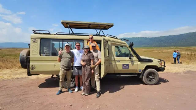 On the rim of the crater
